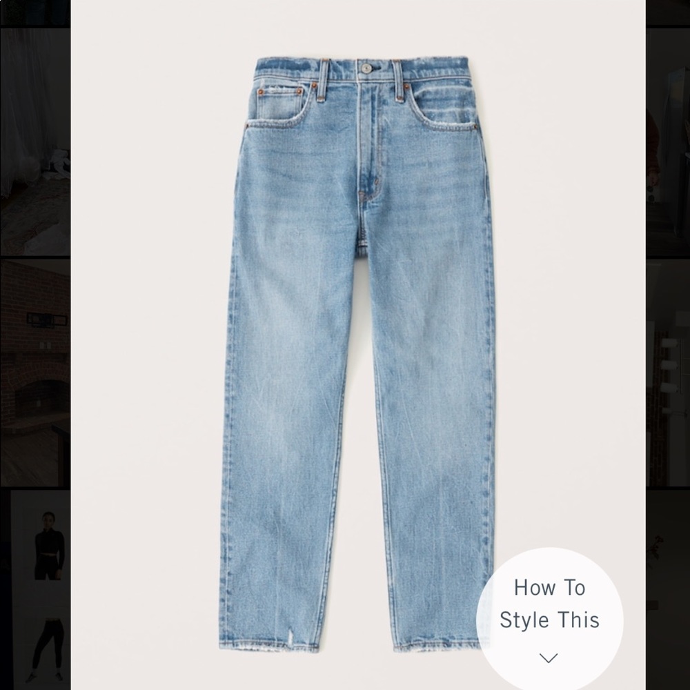 NWT The Mom high waist jeans Abercrombie & Fitch